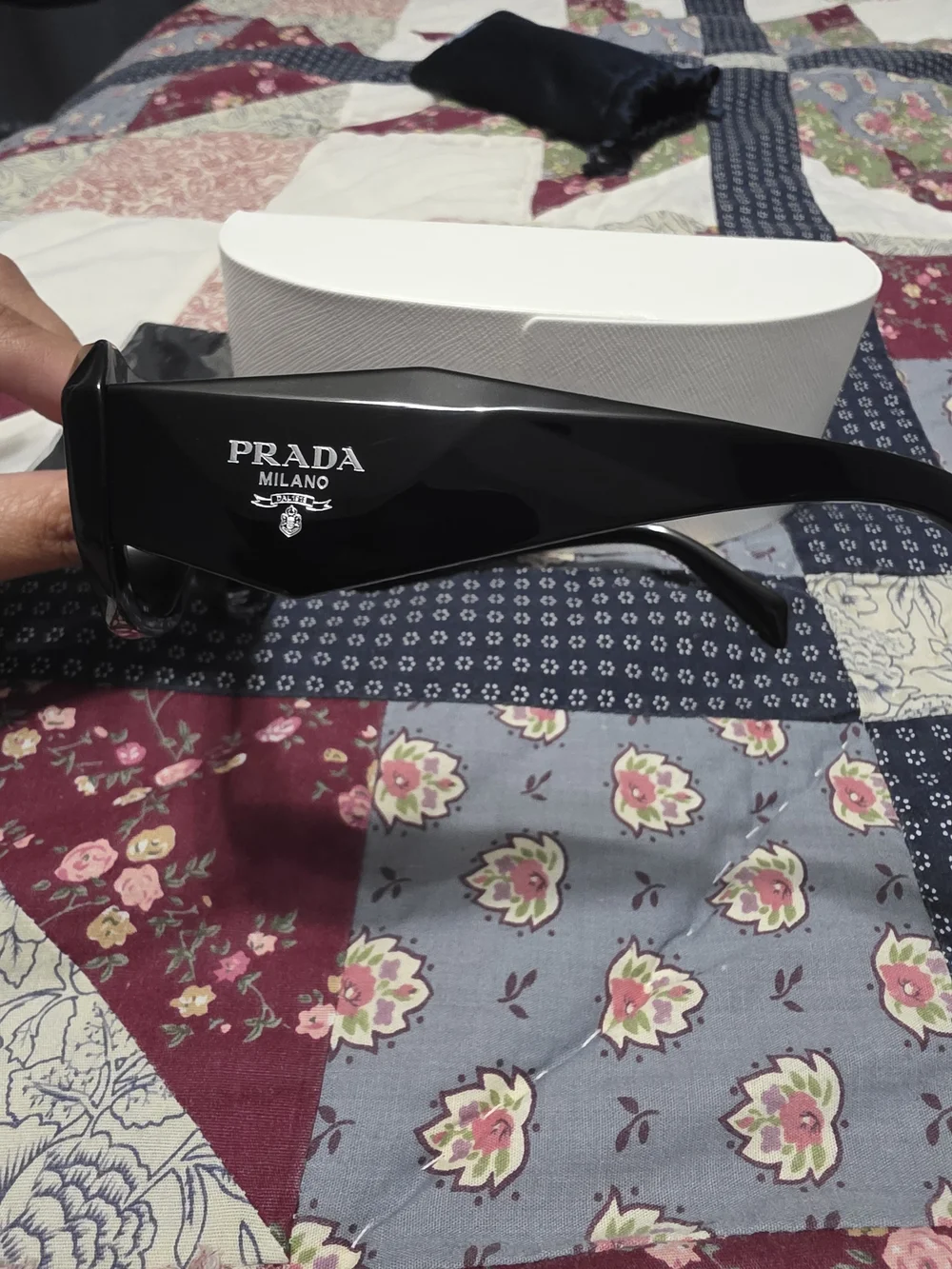 Prada Women's Black Oversized Square Sunglasses